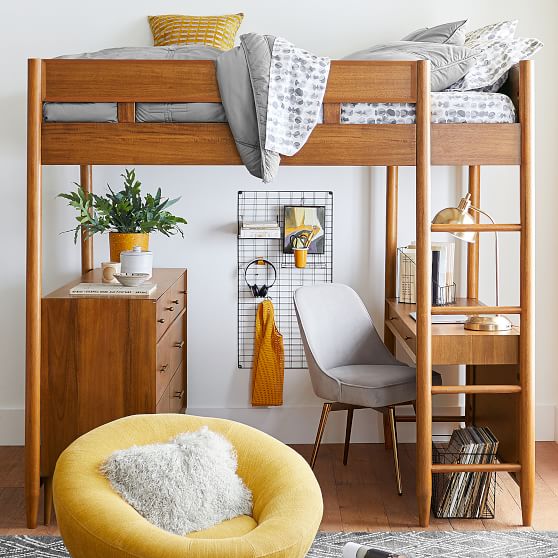 West Elm X Pbt Mid Century Loft Bed, Pottery Barn Bunk Bed With Desk
