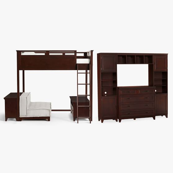 hampton loft set with cushy loveseat