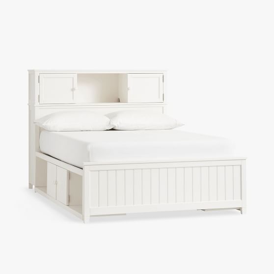 Beadboard Teen Storage Bed Pottery, Pottery Barn White Twin Bed