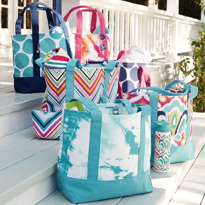 Cool Tie-Dye Twist/Pool Trim Surf Swell Teen Beach Bag | Pottery Barn Teen