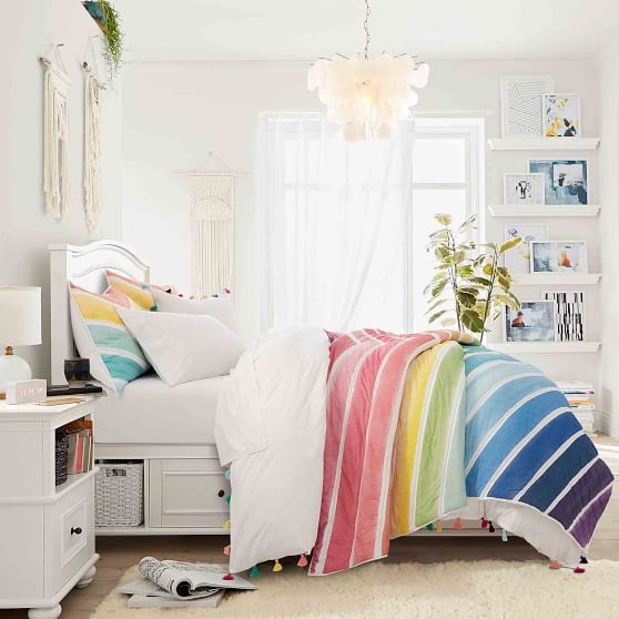 pottery barn rainbow bedding