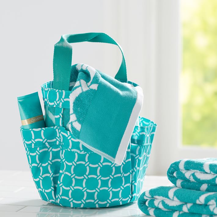Deluxe Dorm Shower Bundle Geo Rings Pottery Barn Teen