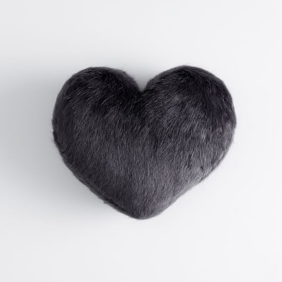 black heart pillow