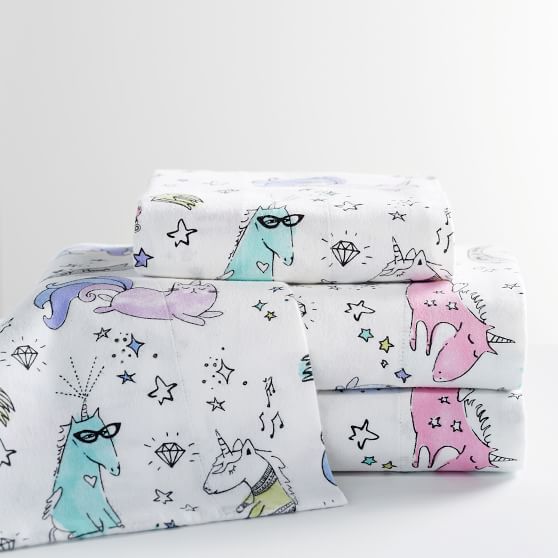 pottery barn unicorn sheets