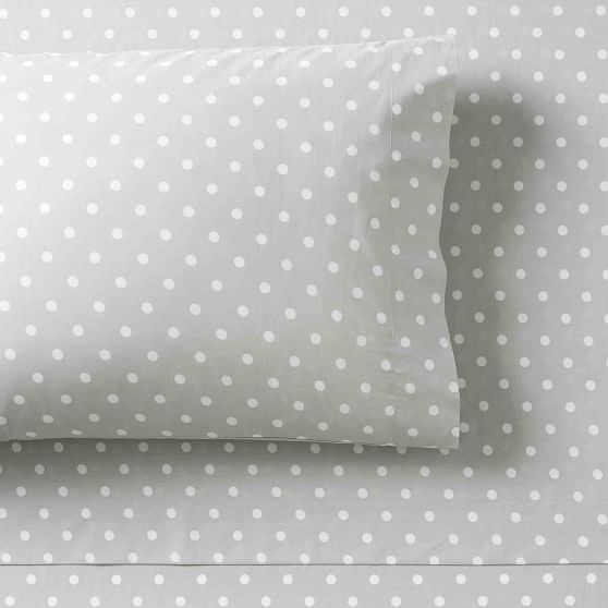 pottery barn polka dot sheets
