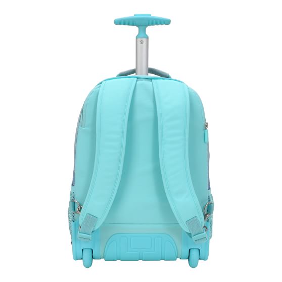 glitter rolling backpack