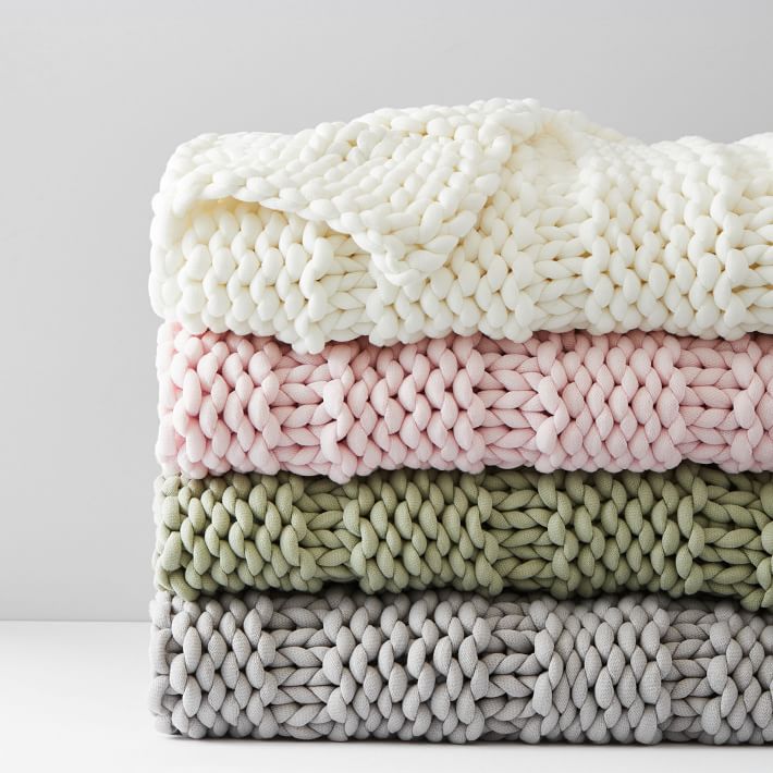 Super Chunky Knit Throw | Pottery Barn Teen