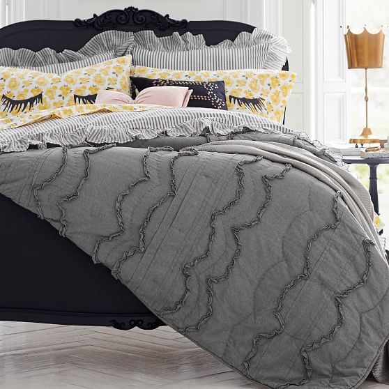 Gray Twin Bedding Pottery Barn Teen, Grey Twin Bed Covers