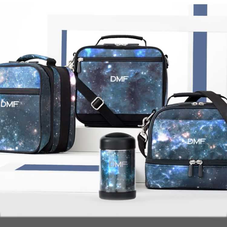 galaxy backpack with lunchbox