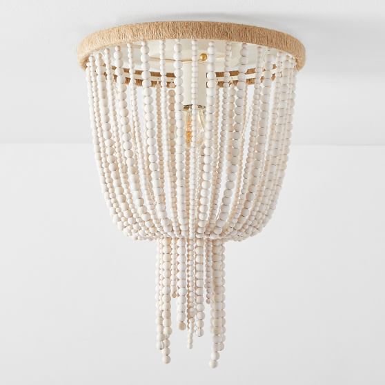 Wood Beaded Flush Mount Lighting Pottery Barn Teen Wood Beaded Flush Mount Lighting, Pottery Barn Wood Beaded Chandelier