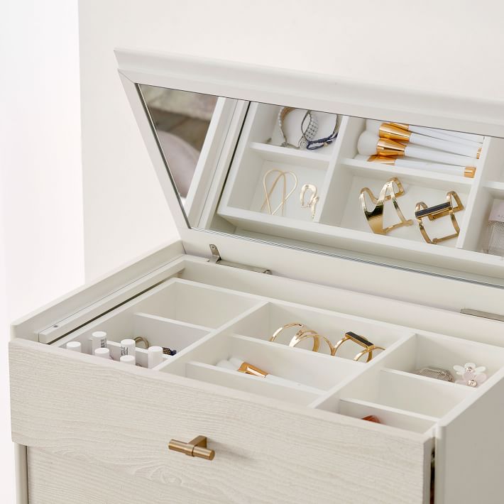 Pbt Modernist 4 Drawer Tall Dresser, Jewelry Box For Dresser Drawer