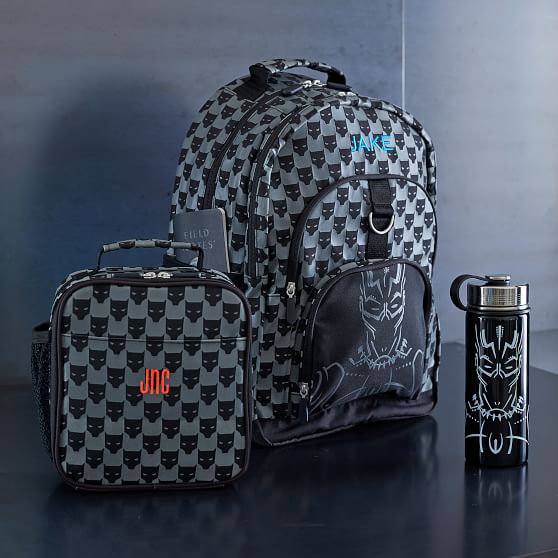 black panther backpack and lunchbox