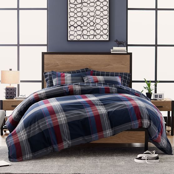 boys plaid bedding
