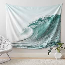 Ocean Waves Recycled Tapestry