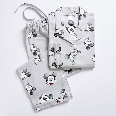 Pottery Barn Christmas Mickey Mouse Flannel Pajama Set Large Holiday Teen 