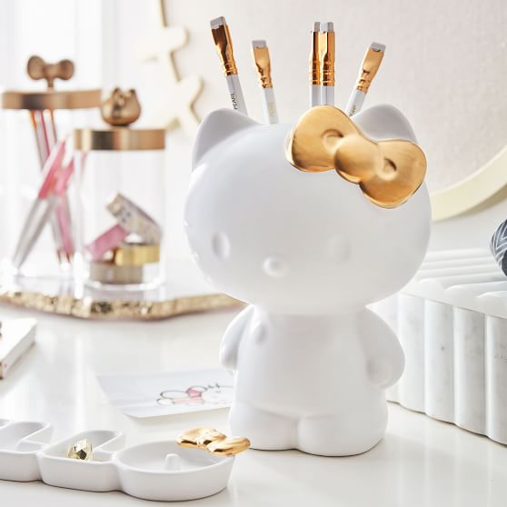 Hello Kitty® Pencil & Brush Holder | Desk Accessories | Pottery 