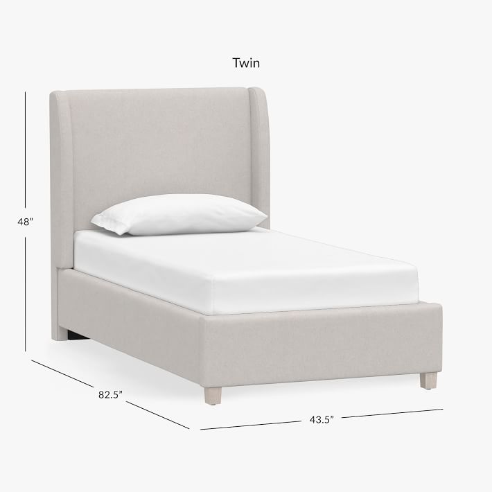 Carter Wingback Upholstered Storage Bed Pottery Barn Teen