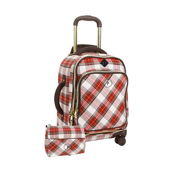 plaid luggage sets