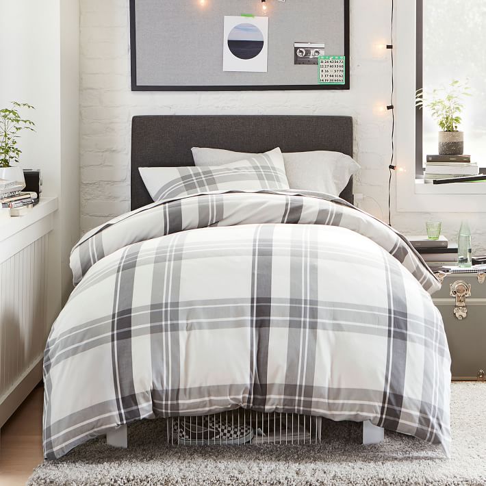 walker plaid duvet cover