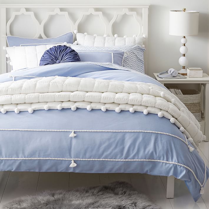 blue chambray duvet cover