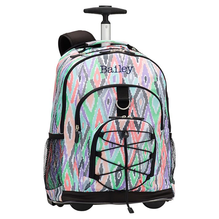 Pastel Kaleidoscope Rolling Backpack 