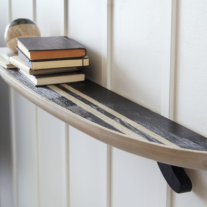 surfboard shelf decor