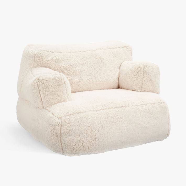 Sherpa Ivory Faux-Fur Eco Lounger