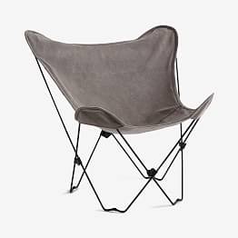 Enzyme Washed Canvas Gray Butterfly Chair