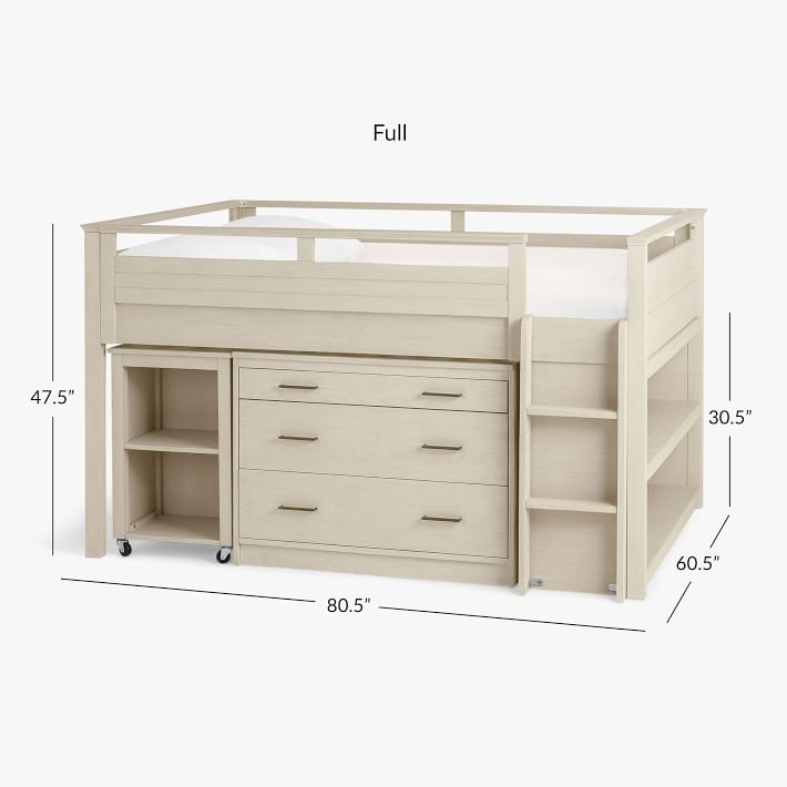 Sleep & Study® Low Loft Bed | Pottery Barn Teen
