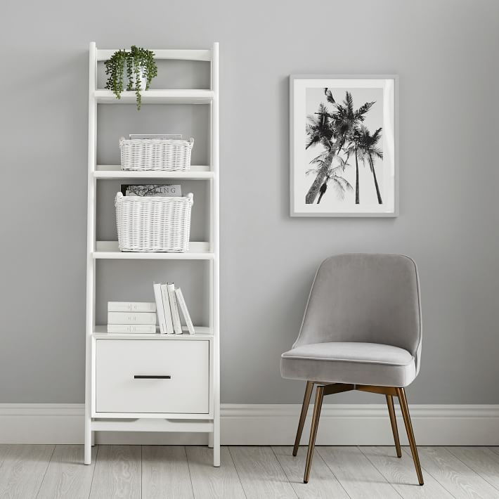 West Elm X Pbt Mid Century 22, Small White Bookcase With Drawers