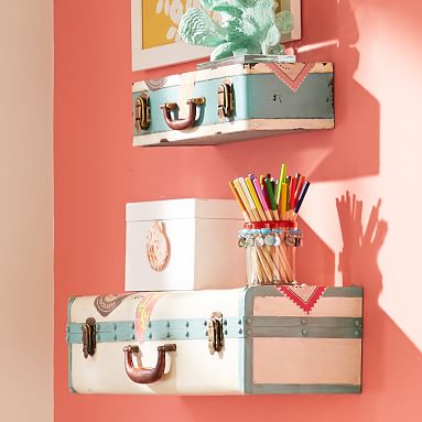 Suitcase Shelving | Pottery Barn Teen