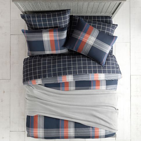 walker plaid duvet cover