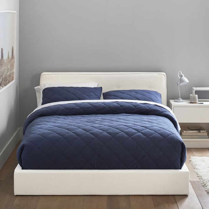 Cushy Upholstered Platform Bed 