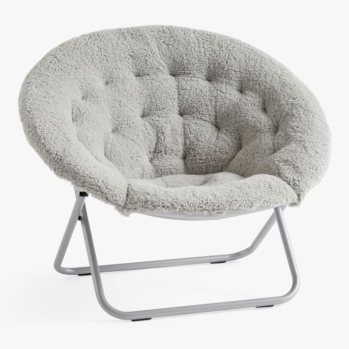 Sherpa Light Grey Hang-A-Round Chair