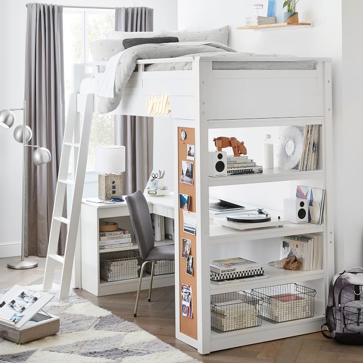 Sleep \u0026 Study® Loft Bed | Pottery Barn Teen