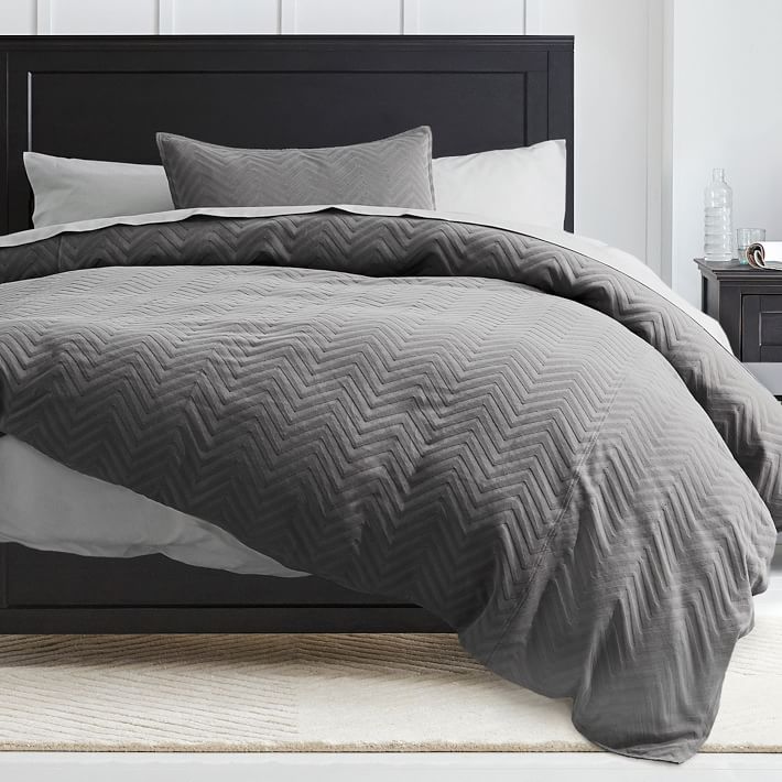 pottery barn zig zag duvet