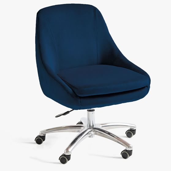 navy upholstered desk chair