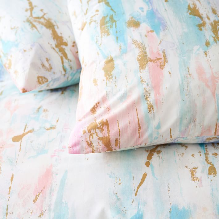 skylar metallic printed duvet cover