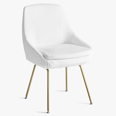 stationary white desk chair