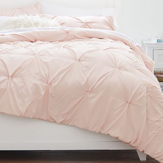 Pottery Barn Teen Henley Stripe Bed Dorm Quilt Twin Standard Sham Pink Coral 