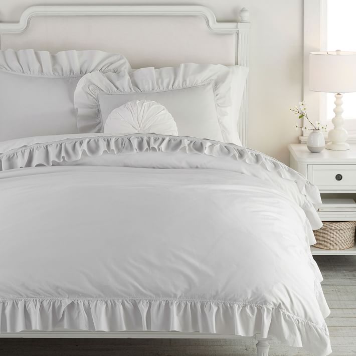 cotton ruffle duvet cover