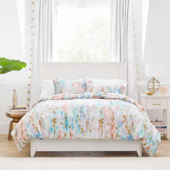 skylar metallic printed duvet cover