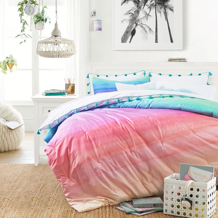 watercolor ombre comforter