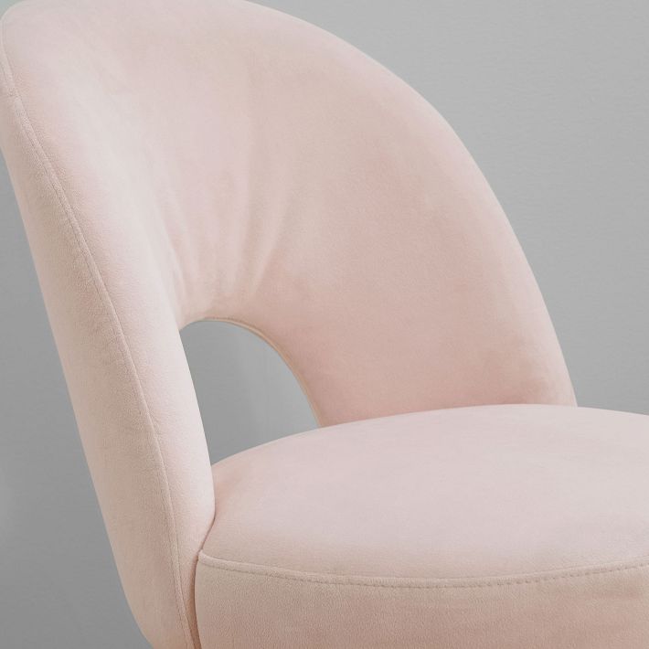 performance everyday velvet rose andie swivel desk chair