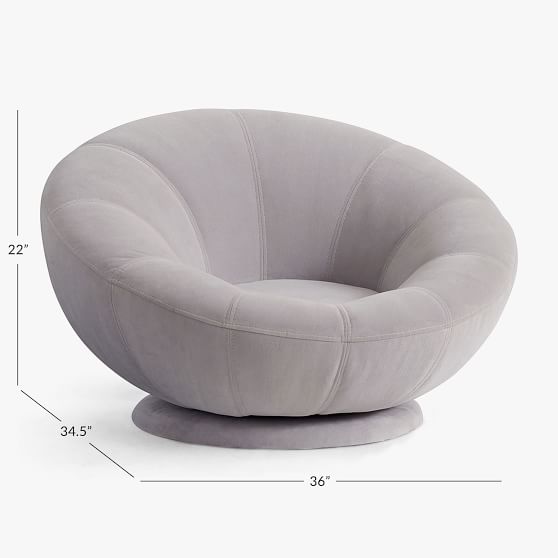 groovy grey swivel chair