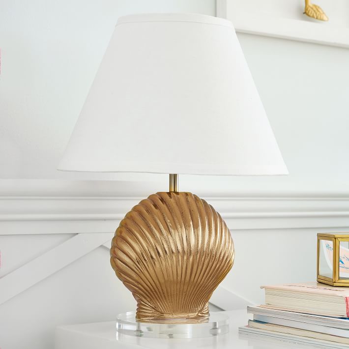 pottery barn shell lamp