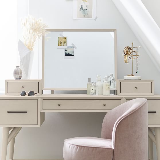 vanity desk hutch