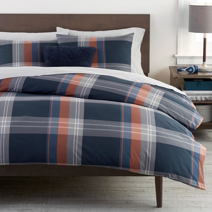 walker plaid duvet cover