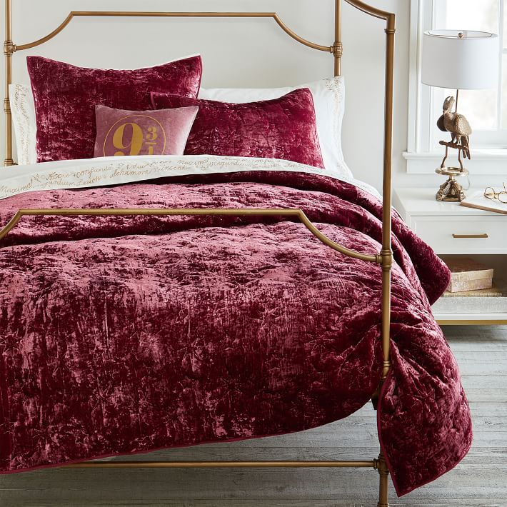 burgundy velvet duvet cover