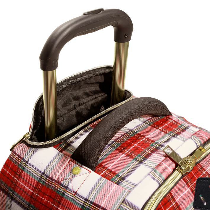 plaid carry on luggage